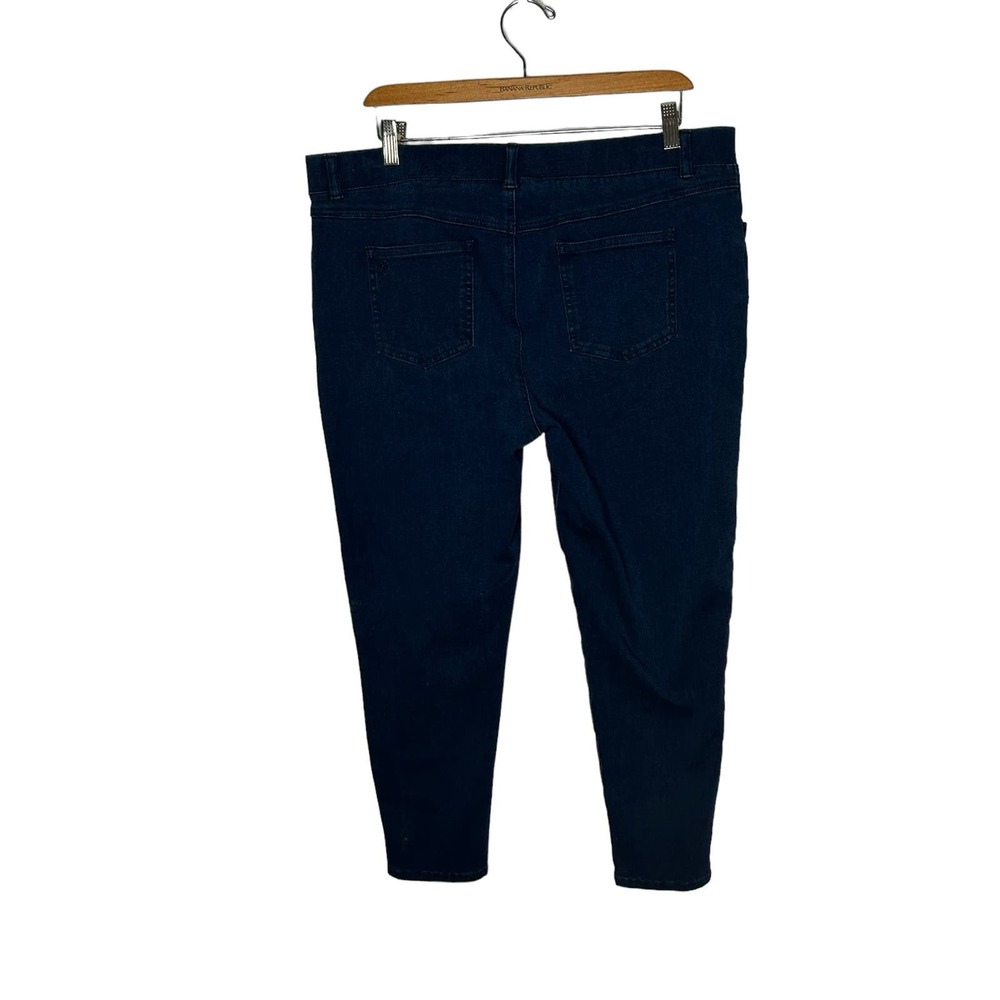 Betabrand size XL petite indigo blue denim yoga pull on jeans skinny leg womens - Picture 2 of 2